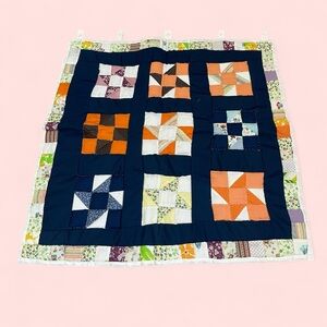 Cute vintage handmade quilted cottage core wall hanging country decor